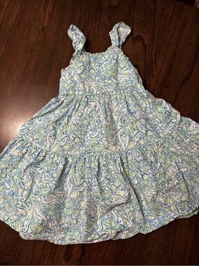 Crewcuts Paisley Sundress in Blue, Green and White